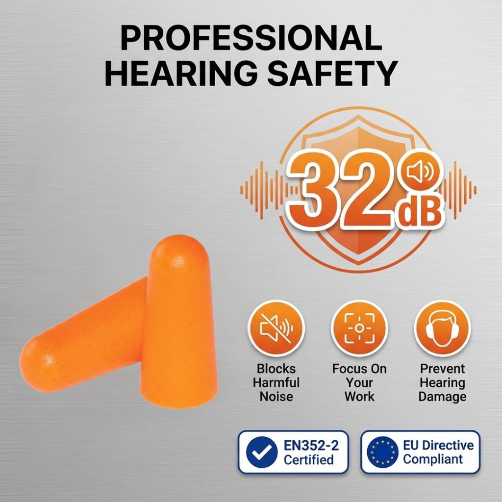 SOFT FOAM UNCORDED EAR PLUGS
