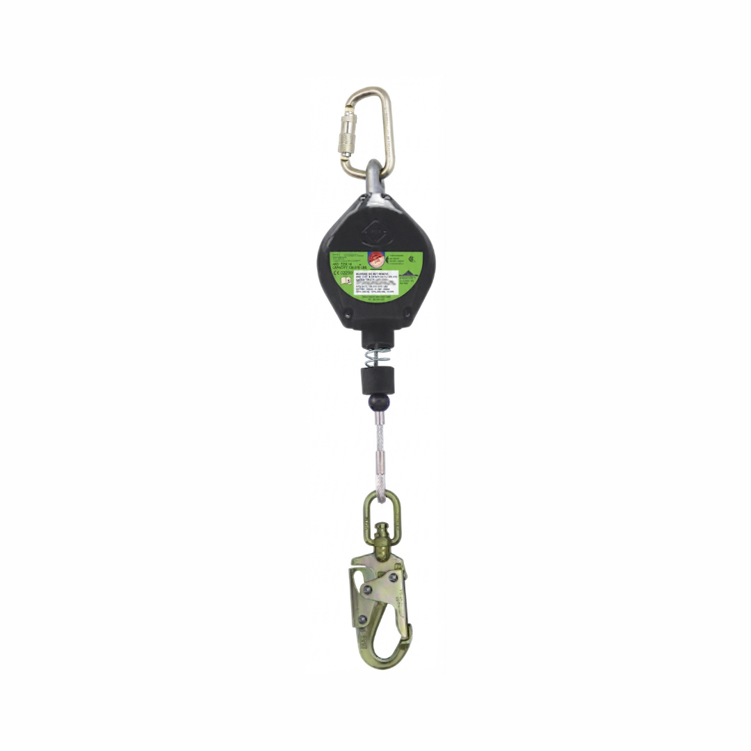 Peakworks SRL-53302-20LE Leading Edge Self-Retracting Lifeline | 20 ft Galvanized Steel Cable SRL