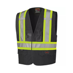 Pioneer® Series 135 Adjustable High-Visibility Safety Vest – Black