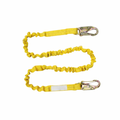 Sellstrom 3254-P6HH Premium Shock-Absorbing Webbing Safety Lanyard | 6 ft with Dual Double-Locking Snap Hooks