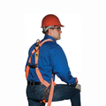 Sellstrom 4431-PC2HV Advantage Reflective Webbing Full-Body Harness | Hi-Vis Orange, Quick-Connect