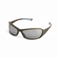 Sellstrom 70211 X100 Series Safety Glasses | Black Frame with Blue Temple Ends / Smoke Lens