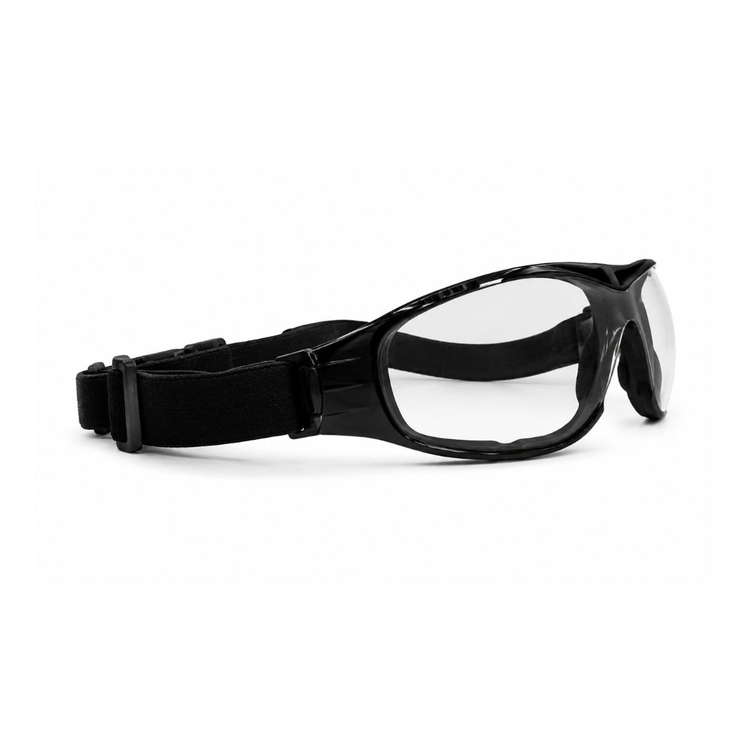 Sellstrom 71801 X500™ Series Safety Glasses | Black Frame with Quick Release Strap & Dark Anti-Fog Lens