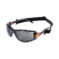 Sellstrom 71911 X502 Series Safety Glasses | Black Frame with Foam Padding / Smoke Fog-Free Lens