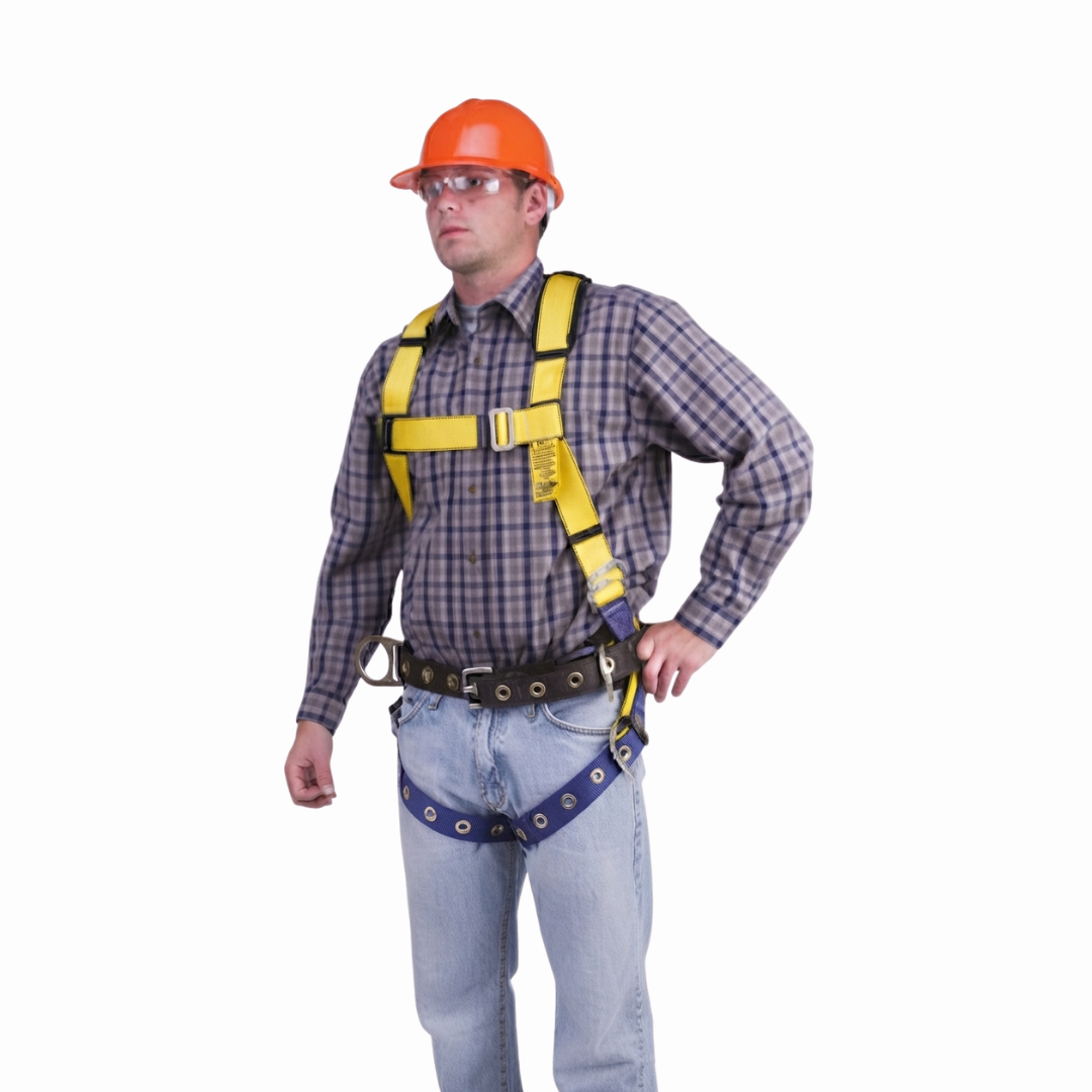 Sellstrom Pro-Elite 4435-PE2S Full-Body Safety Harness | 3 D-Ring with Back Support & Tool Belt