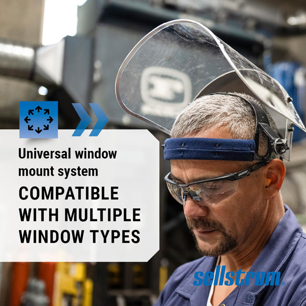 Sellstrom S30110 Premium Face Shield Assembly with Aluminum Bound Window | Polycarbonate Industrial Face Protection