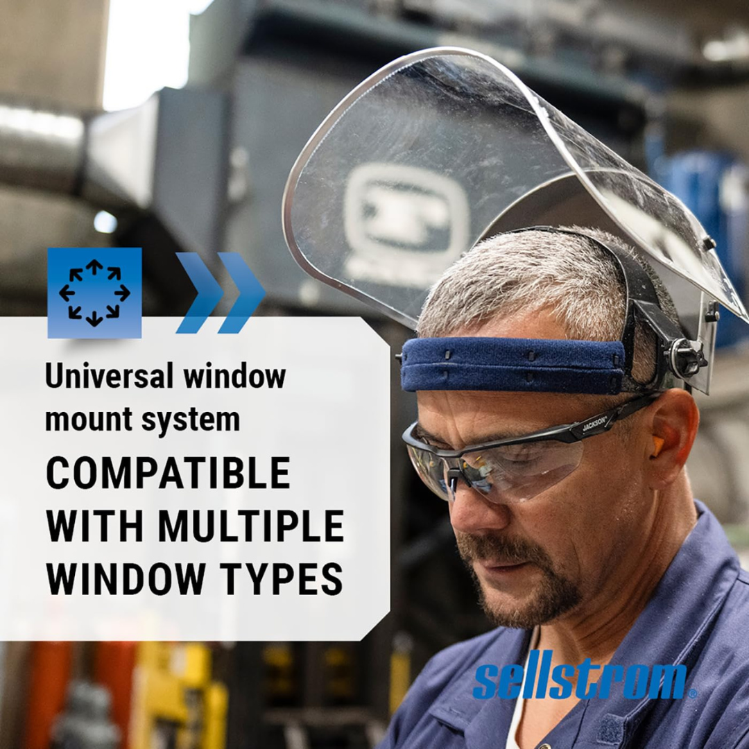 Sellstrom S30110 Premium Face Shield Assembly with Aluminum Bound Window | Polycarbonate Industrial Face Protection