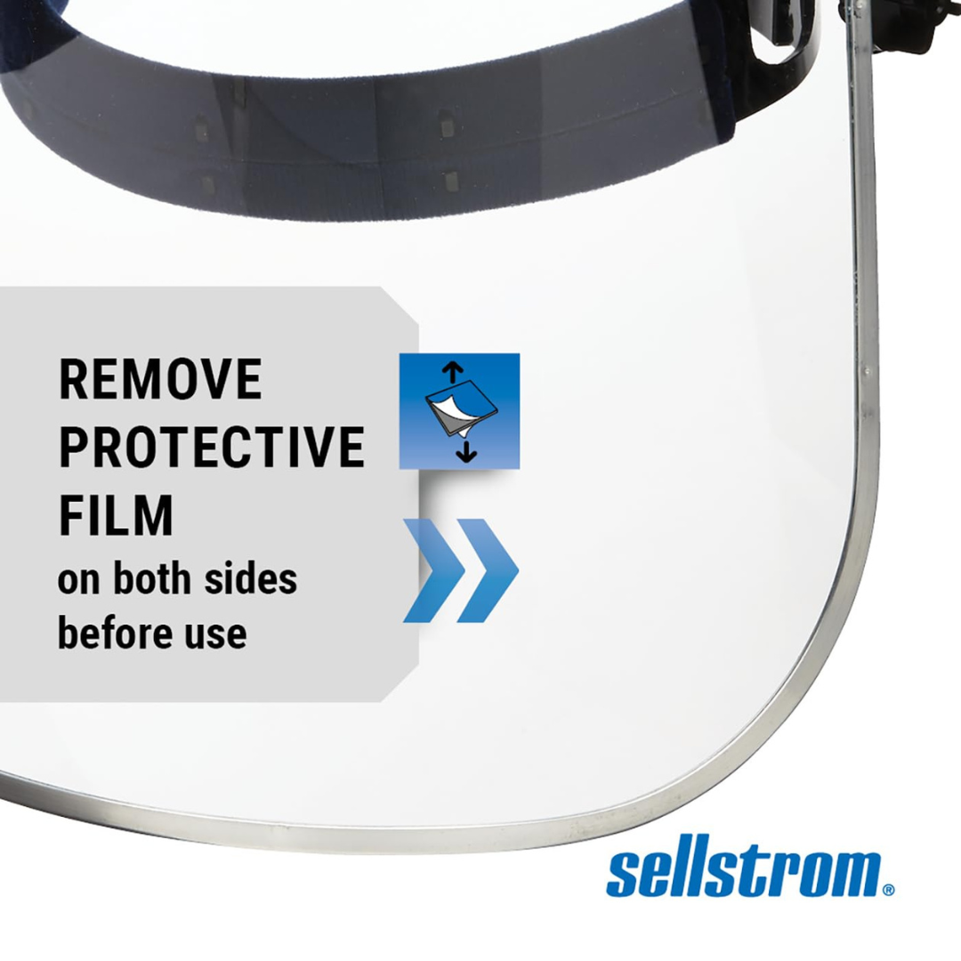 Sellstrom S30110 Premium Face Shield Assembly with Aluminum Bound Window | Polycarbonate Industrial Face Protection