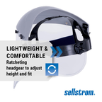 Sellstrom S30110 Premium Face Shield Assembly with Aluminum Bound Window | Polycarbonate Industrial Face Protection