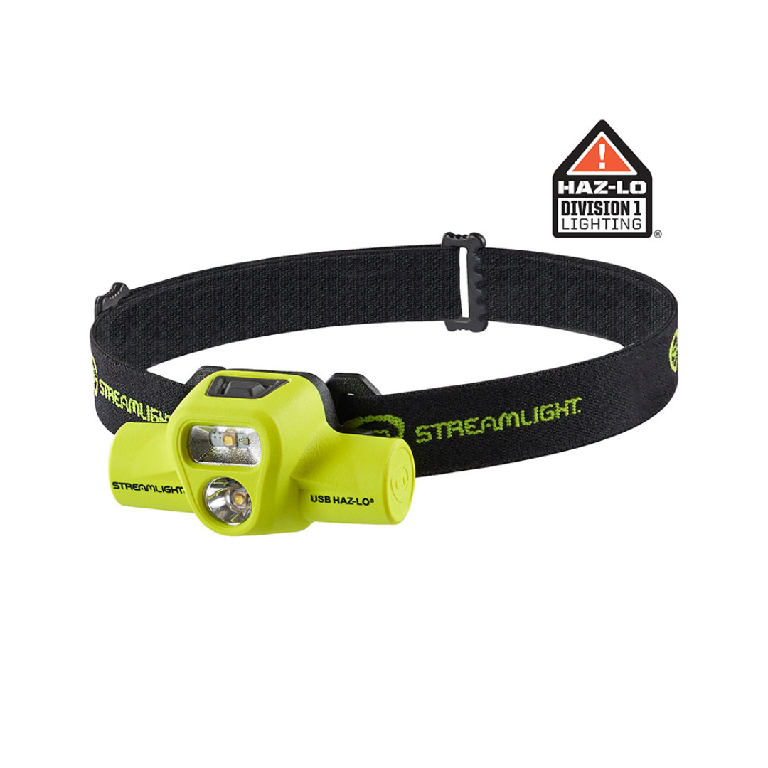 Streamlight 61460 USB HAZ-LO Rechargeable Headlamp | Intrinsically Safe Zone 0 LED Headlamp