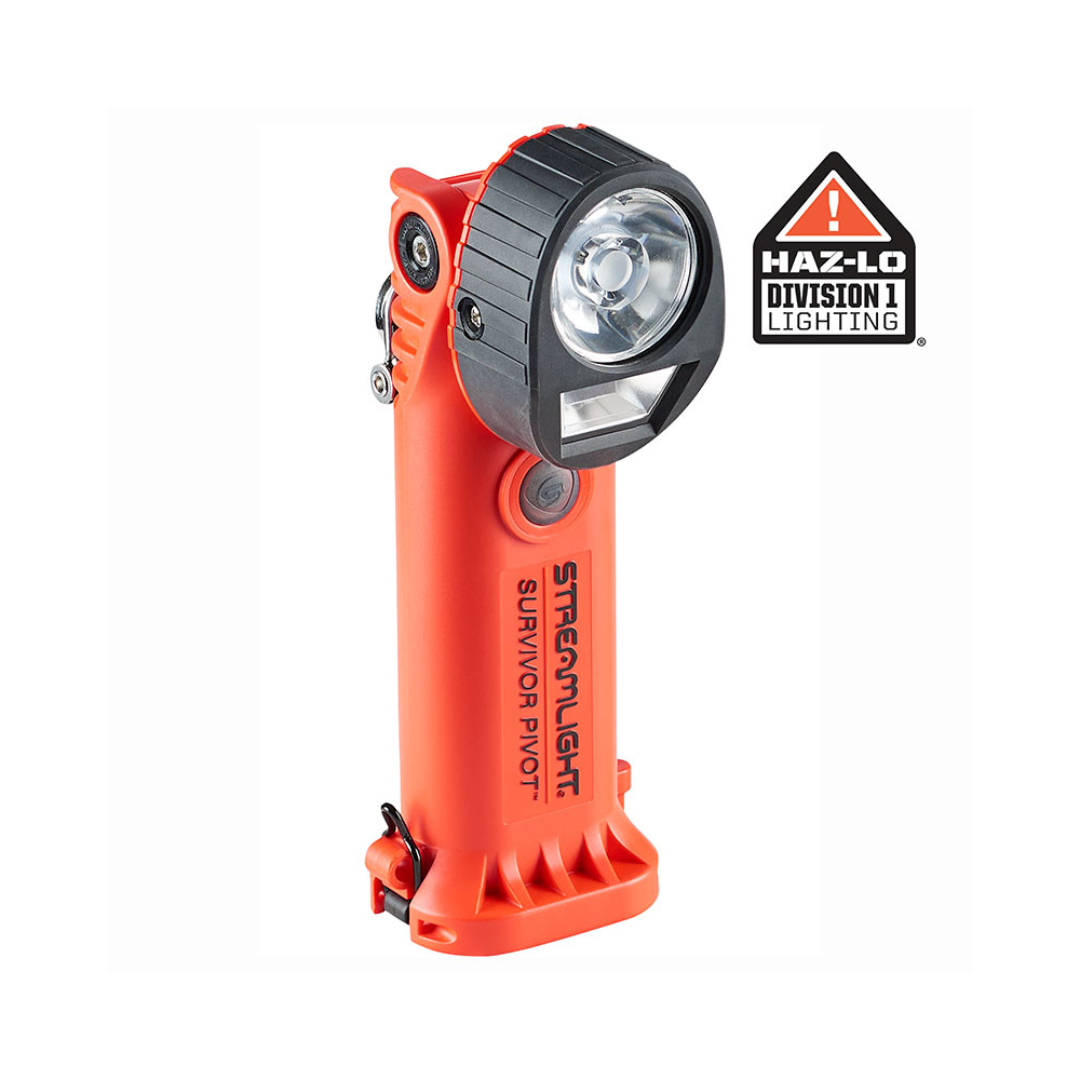 Streamlight 91823 Survivor Pivot ATEX Right-Angle Light | Intrinsically Safe Rechargeable Industrial Flashlight