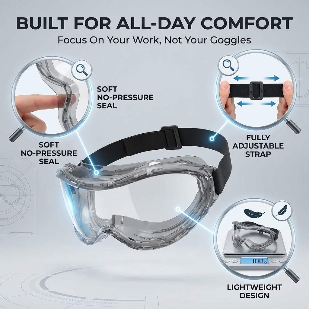 PMR SAFETY BGP 55 INDIRECT VENT SAFETY GOGGLES