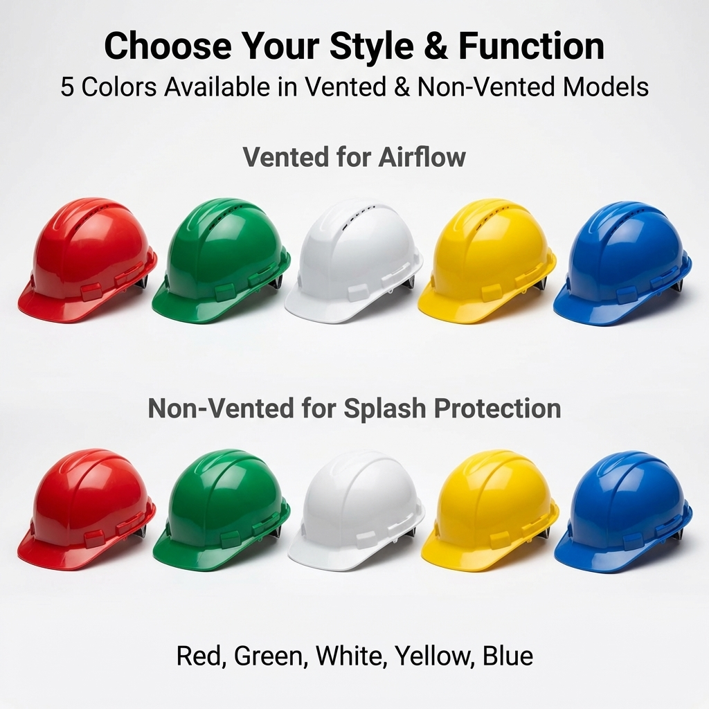 PMR Safety Ventilation Helmet With Chinstrap