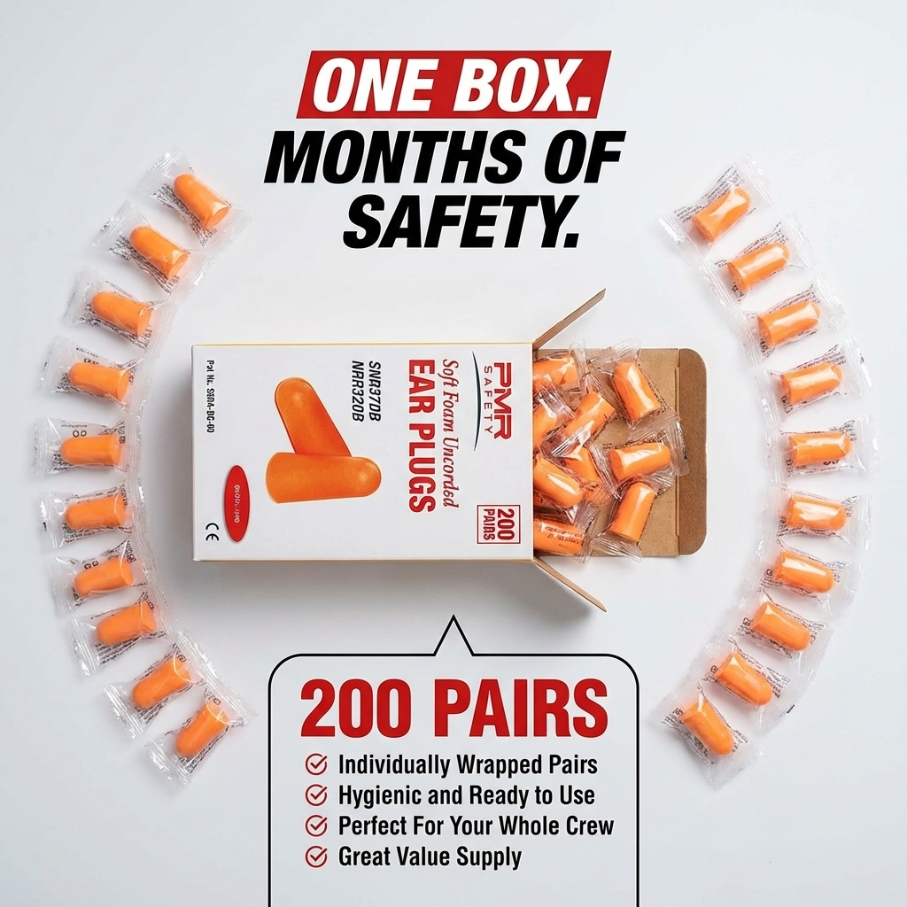 SOFT FOAM UNCORDED EAR PLUGS
