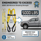 PMR SAFETY HARNESS with double Lanyard