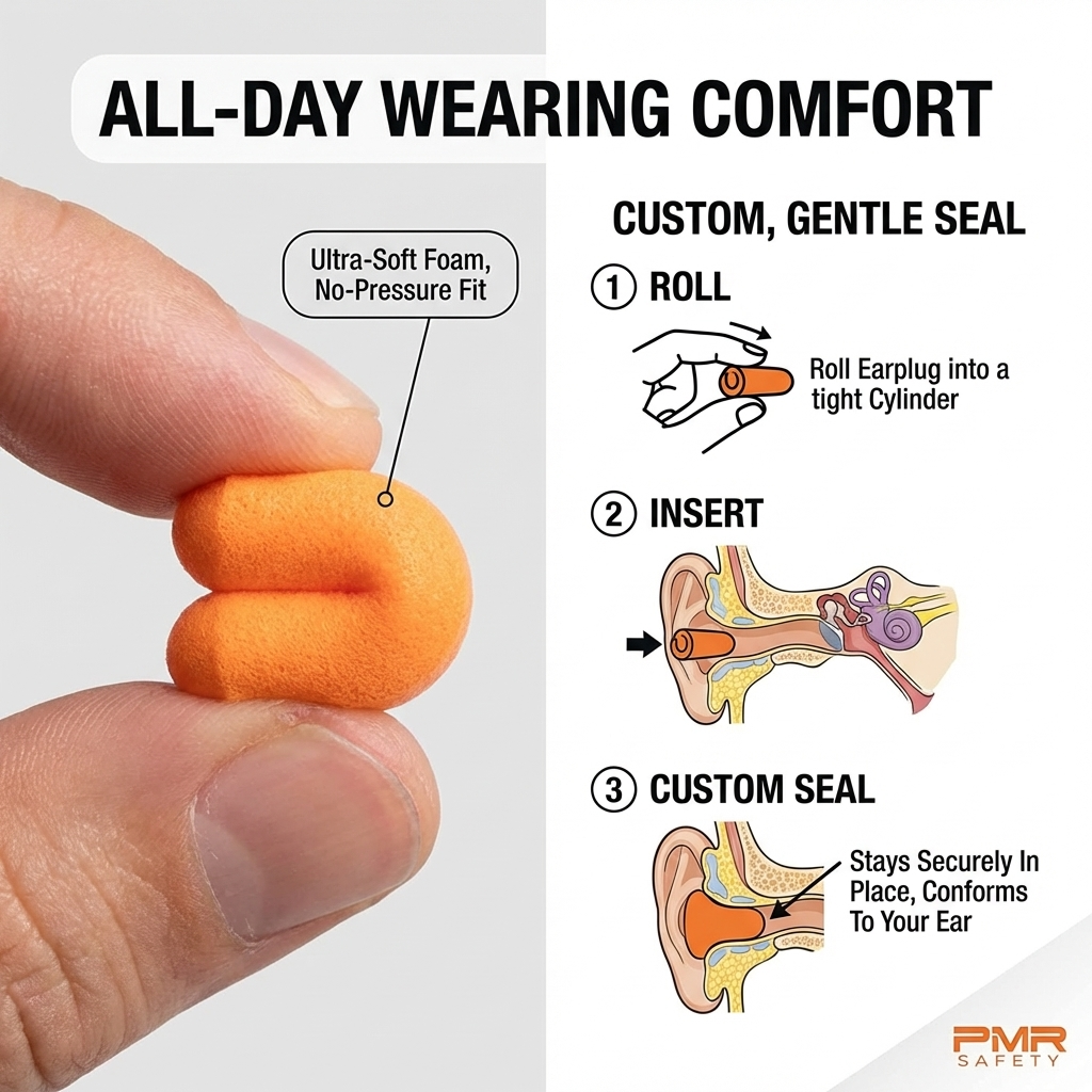 SOFT FOAM UNCORDED EAR PLUGS