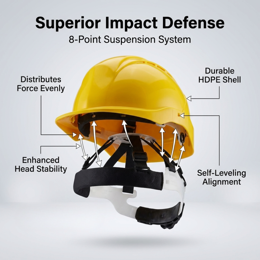 PMR Safety Ventilation Helmet With Chinstrap