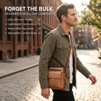 PMR safety leather Passport Bag