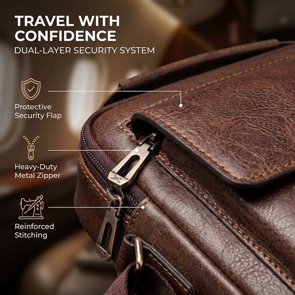 PMR safety leather Passport Bag